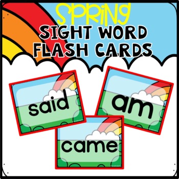 Preview of Kindergarten Sight Words Flash Cards High Frequency Words