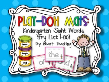 Preview of Kindergarten Sight Words Play-Doh Mats {Fry List 1-100}
