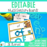 Sight Word Play Dough Mats for Sight Word Review - Editabl