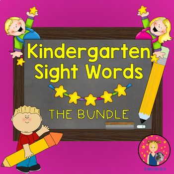 Preview of Back to School Kindergarten Sight Words for the Year {BUNDLE} ~  PDF File