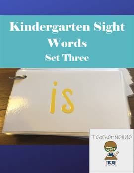 Preview of Kindergarten Sight Words- Set Three
