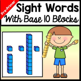 Kindergarten Literacy Centers with Base 10 Blocks {40 Words!}