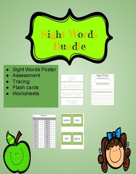 Preview of Kindergarten Sight Worlds activities Flash cards handwriting, Worksheets,