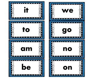 Kindergarten Sight word cards by Krafty Teacherz | TpT