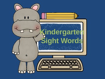 Preview of Kindergarten Sightwords FREE!