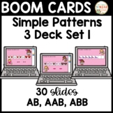 Kindergarten Simple Patterns for BOOM CARDS | 3-deck Set 1