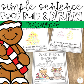 Kindergarten Simple Sentences Building Activities for December ...