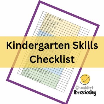 Kindergarten Skills Checklist by Dallmeyer Learning | TPT