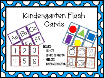 Preview of Kindergarten Skills Flash Cards EDITABLE