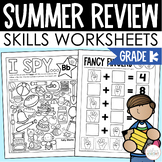 Kindergarten Skills Review Worksheets - For End-of-Year Pa