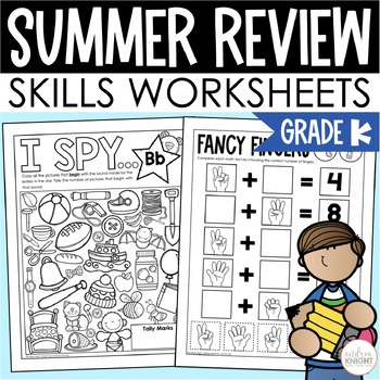 Preview of Summer Packet or End of Year Review of Kindergarten Reading and Math Standards