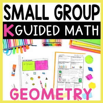 Preview of Kindergarten 2D and 3D Shapes Geometry Unit for Small Groups Guided Math