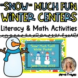 Kindergarten "Snow" Much Fun Math and Literacy Centers for Winter