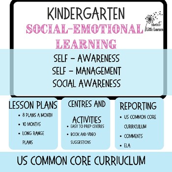 Preview of Kindergarten Social- Emotional 80 +Lesson Plans/Reporting/Activities- FULL YEAR