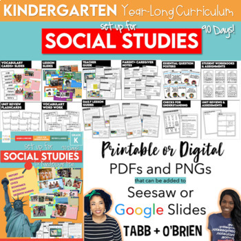 Preview of Kindergarten Social Studies (A 90 Day Curriculum)