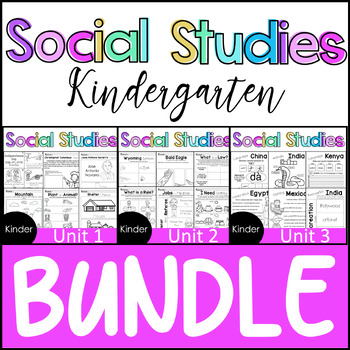 Preview of Kindergarten - Social Studies - BUNDLE