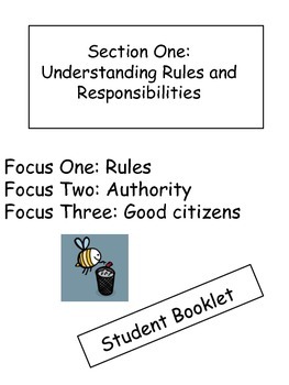 Preview of Kindergarten Social Studies Curriculum Unit--Rules and Responsibilities