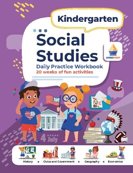 Preview of Kindergarten Social Studies  Workbook (192 pages eBook + video explanations)