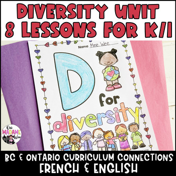 Preview of Kindergarten Social Studies: Diversity & Inclusion Activities / French & English
