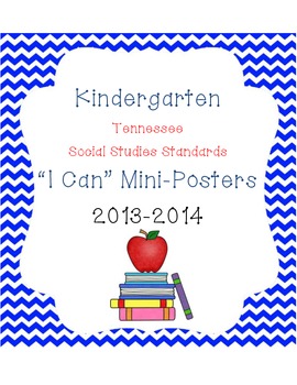 Preview of Kindergarten - Social Studies - I Can Posters - Tennessee