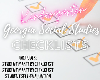 Preview of Kindergarten Social Studies Standards Checklist (Georgia)