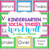 Kindergarten Social Studies Word Wall