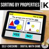 Kindergarten Sorting by Properties Digital Math Games | Di