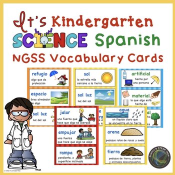 Preview of Kindergarten Spanish Science Vocabulary for Your Word Wall