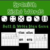 Spanish Sight Word Center: Roll & Write  / Palabras frecuentes