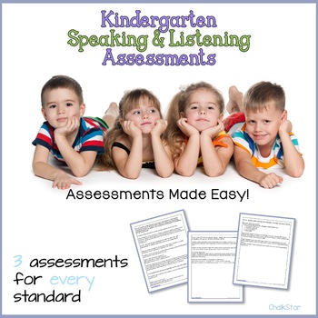 Preview of Kindergarten Speaking and Listening Assessments