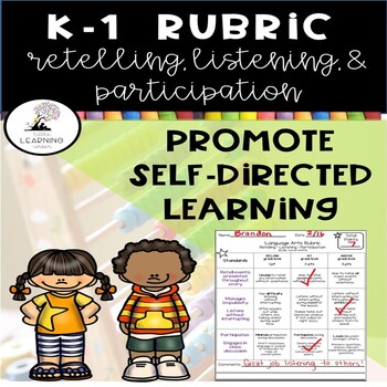 Preview of Kindergarten First Grade Participation Listening and Retelling Rubric Assessment