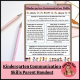 Kindergarten Speech / Language Communication Skills - Pare