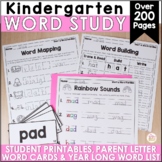 Kindergarten Word Study Printables, Word Cards &MORE- edit