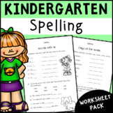 Kindergarten Spelling Worksheet Pack | Literacy & Phonics 
