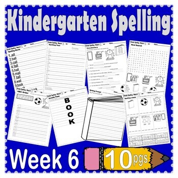 Kindergarten Spelling Worksheets Curriculum Week 6 Primary