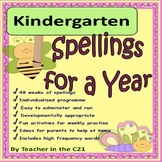 Distance Learning Kindergarten - Spellings & Activities fo