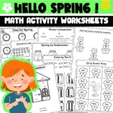 Kindergarten Spring Math Activity sheets-Pages to Counting