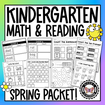 Preview of Kindergarten Spring Math & Reading Packet!