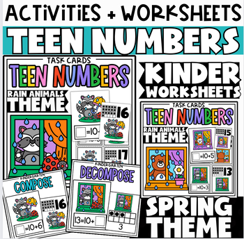 Preview of Spring Math for Kindergarten {Teen Numbers Activities}