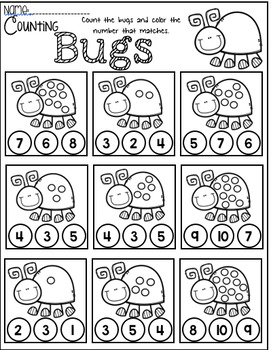 Kindergarten Spring Math and Literacy Worksheets by LoveMariel | TPT