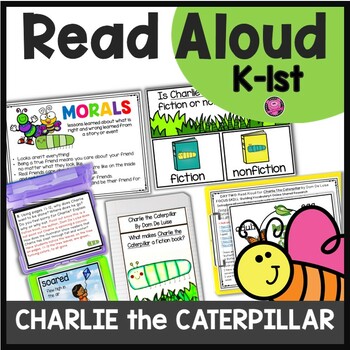 Preview of Kindergarten Spring Read Aloud for Charlie the Caterpillar and Butterflies 
