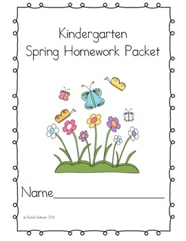 Preview of Kindergarten Spring Vacation Packet