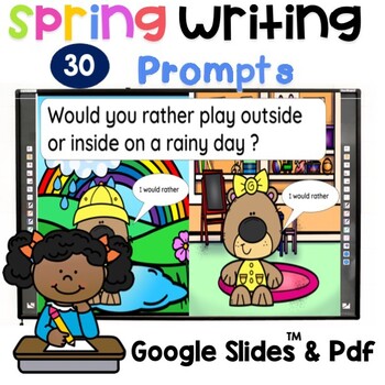 Preview of Kindergarten Spring Writing Prompts