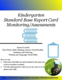 Kindergarten Standard Based Grading Report Card Monitoring