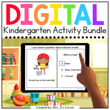 Preview of Kindergarten Standards-Aligned Digital Activity Bundle | Distance Learning