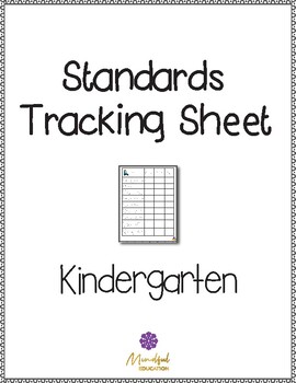 Preview of Kindergarten Standards Tracking Sheet