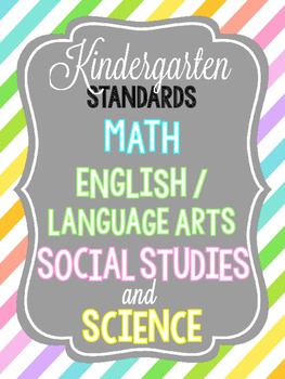 Preview of Kindergarten Standards for Illinois!