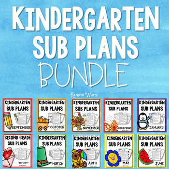 Preview of Kindergarten Sub Plans Bundle