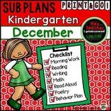 Kindergarten Sub Plans {December-Holiday}