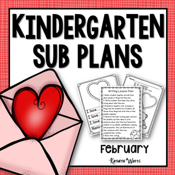 Preview of Kindergarten Sub Plans February